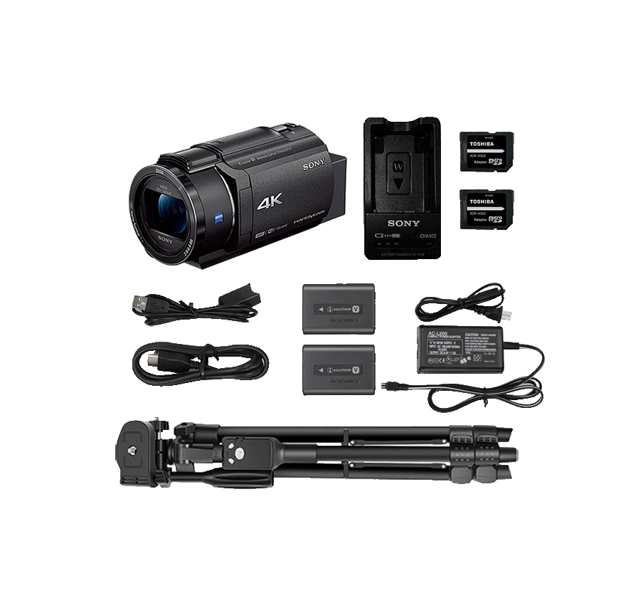 ソニー SONY FDR-AX45A 三脚セット ブラウン ビデオカメラレンタル