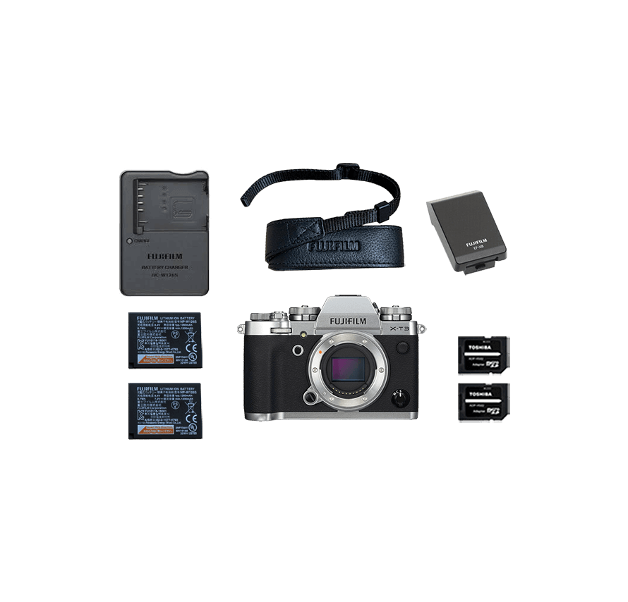 FUJIFILM X-T3 シルバー ボディ 箱付き シャッター数少】富士フイルム X-T3 ボディ シルバー（純正